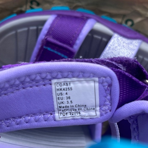Kamik Coast Girls Water Friendly Purple Sandals SZ 4 - Picture 12 of 12